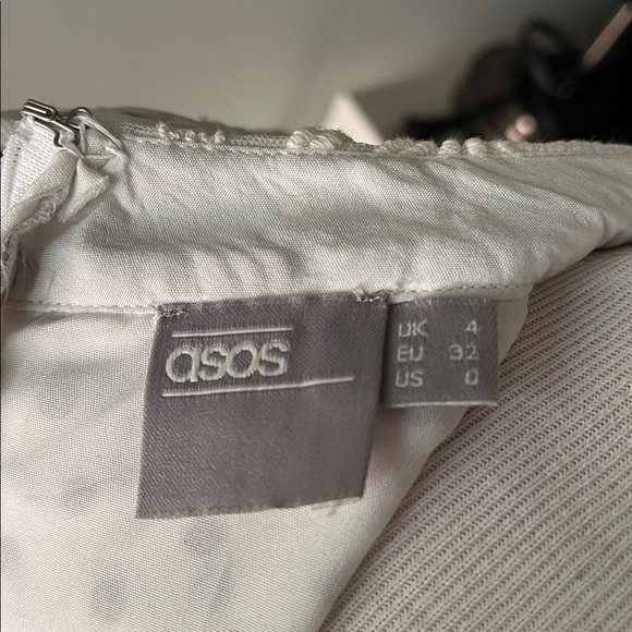 ASOS White Long Sleeve Polka Dot Dress - Picture 8 of 9